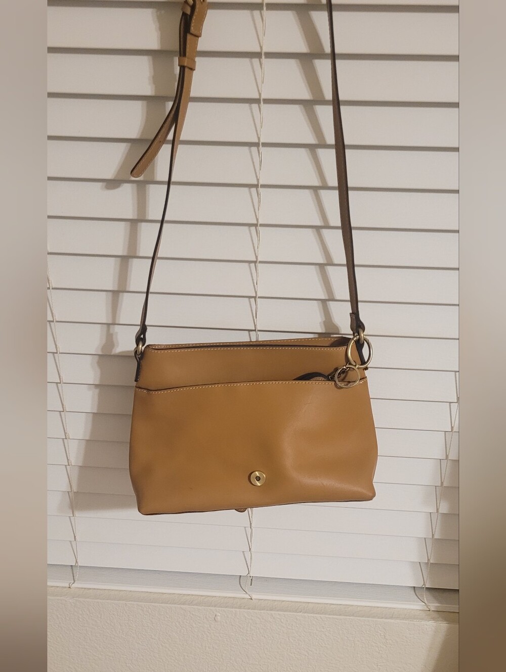 Patricia Nash Caramel Tan Leather Crossbody w Coin Pouch NWOT & Dustbag - Picture 12 of 13